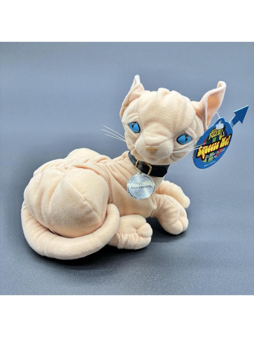 Vintage Mr Bigglesworth Plush Cat Sound Austin Powers Blockbuster NWT